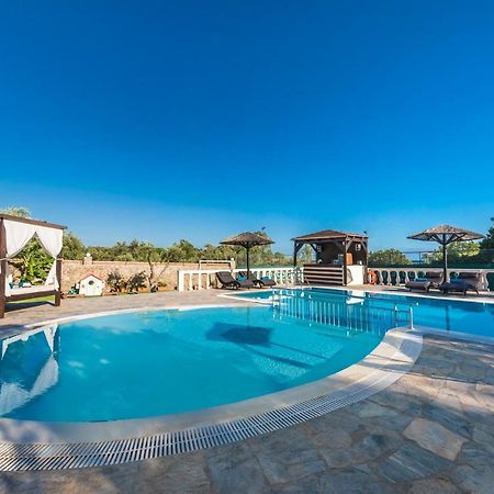 Villa Maxim With Private Pool & Tennis Court Halikounas Exterior photo