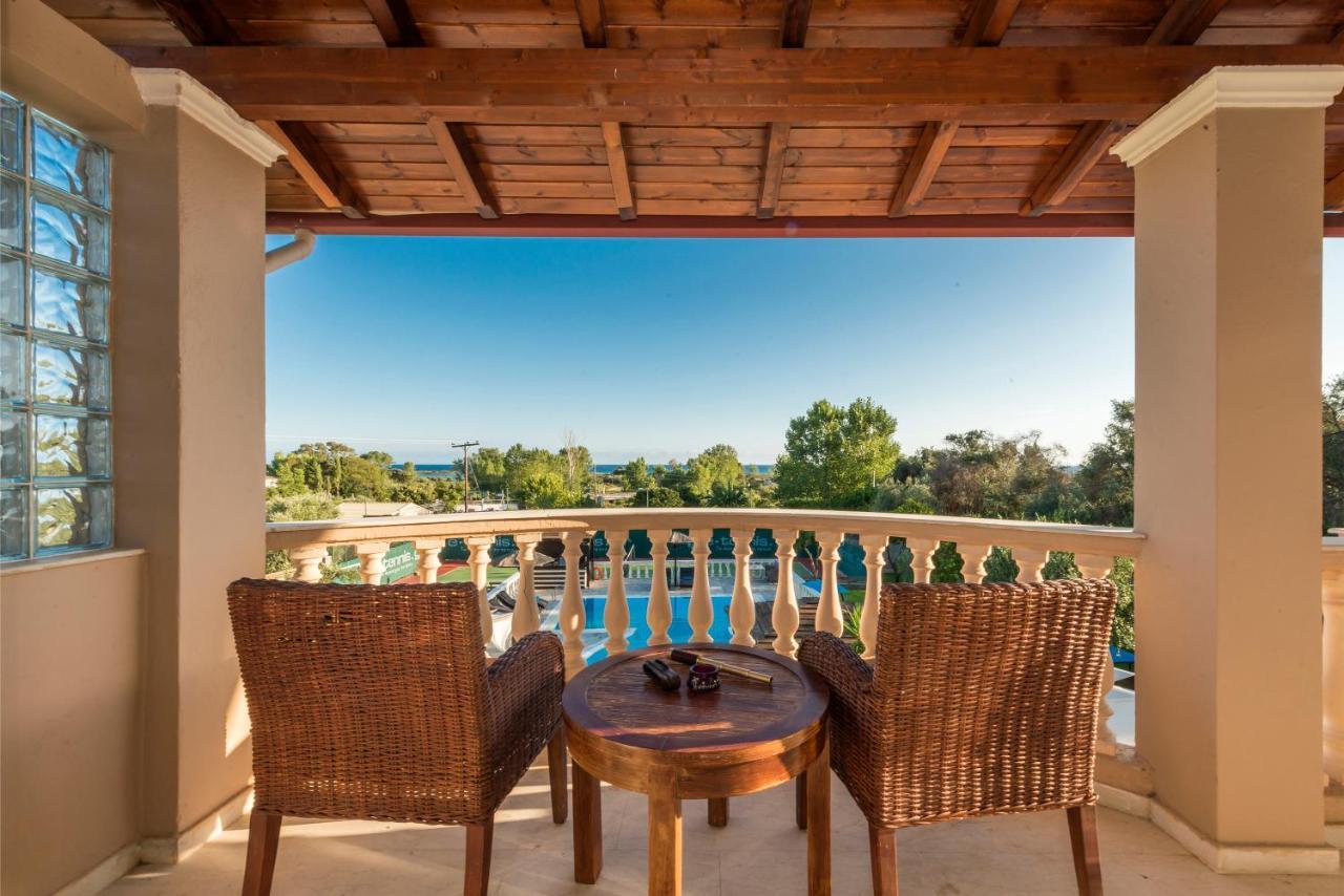 Villa Maxim With Private Pool & Tennis Court Halikounas Exterior photo